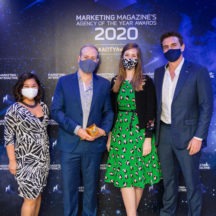 Kadence team collecting Agency of the Year award